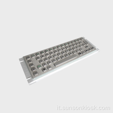 Tastiera in metallo braille con touch pad
